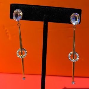 Dangle earrings gold & sparkly